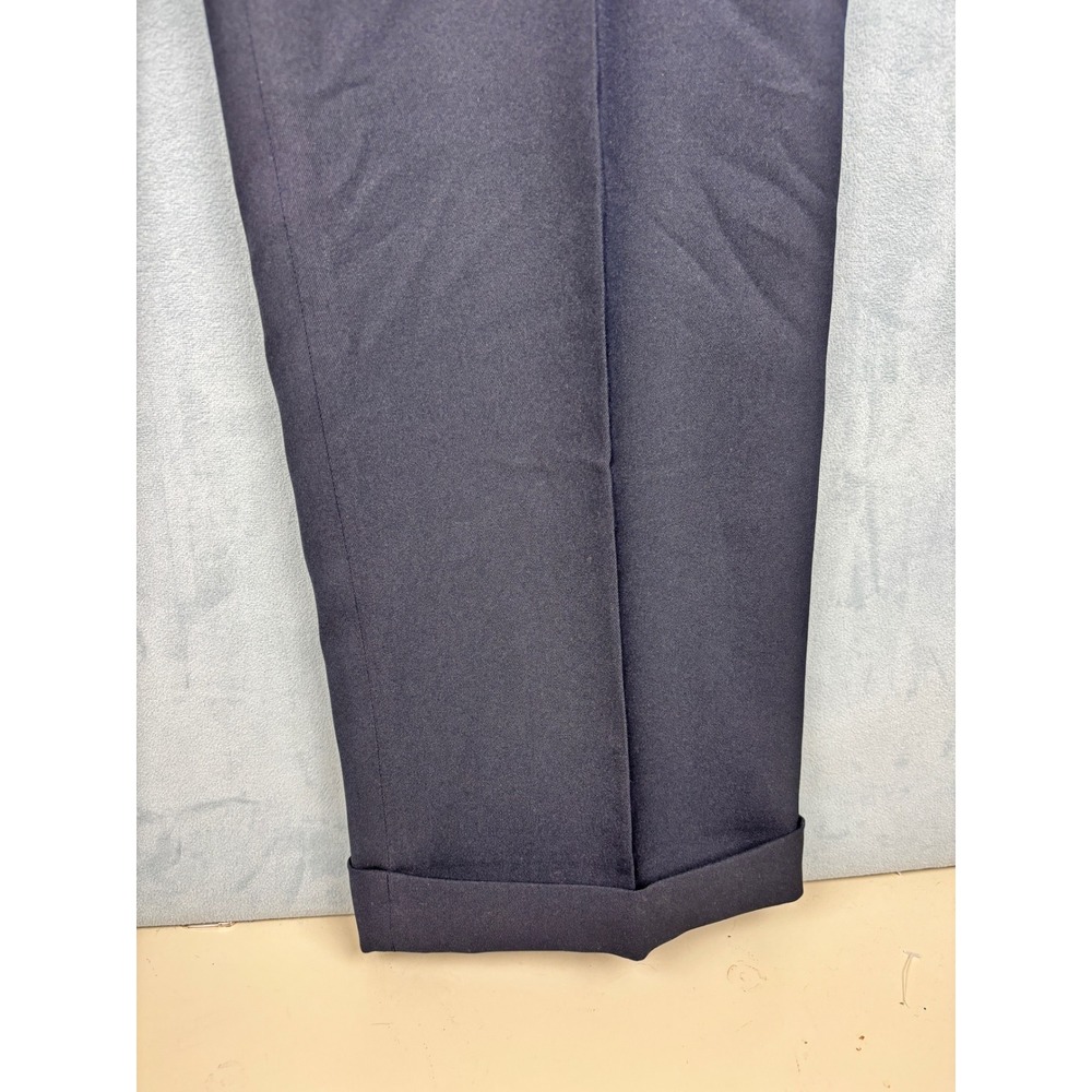 Lauren Ralph Lauren Mens Navy Blue Pleated Cuffed Dress Pants Trousers 36x31 - Picture 8 of 12